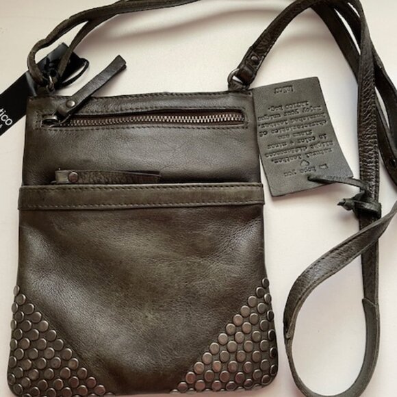 Latico Kaye Small Studded Olive Green Crossbody NEW - Picture 3 of 6